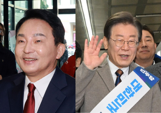 원희룡 전 국토부 장관과 이재명 민주당 대표. 연합뉴스